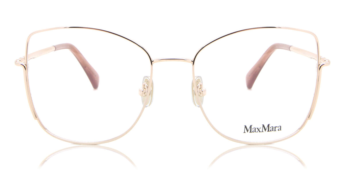 Photos - Glasses & Contact Lenses Max Mara MM5003 028 Women's Eyeglasses Rose-Gold Size 54 (Frame O 