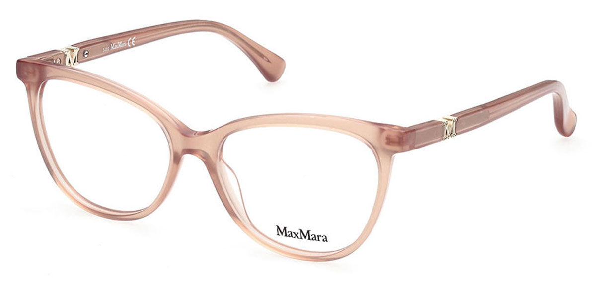 Photos - Glasses & Contact Lenses Max Mara MM5018 045 Women's Eyeglasses Brown Size 53  (Frame Only)
