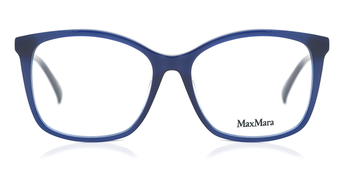 Photos - Glasses & Contact Lenses Max Mara MM5023 090 Women's Eyeglasses Blue Size 55  (Frame Only)
