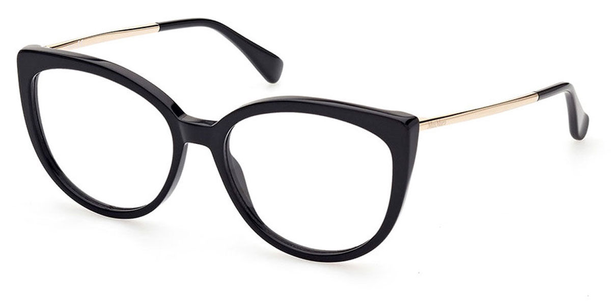 Photos - Glasses & Contact Lenses Max Mara MM5028 001 Women's Eyeglasses Black Size 54  (Frame Only)