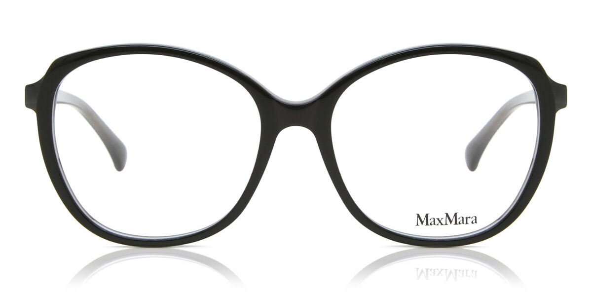 Photos - Glasses & Contact Lenses Max Mara MM5052 001 Women's Eyeglasses Black Size 57  (Frame Only)
