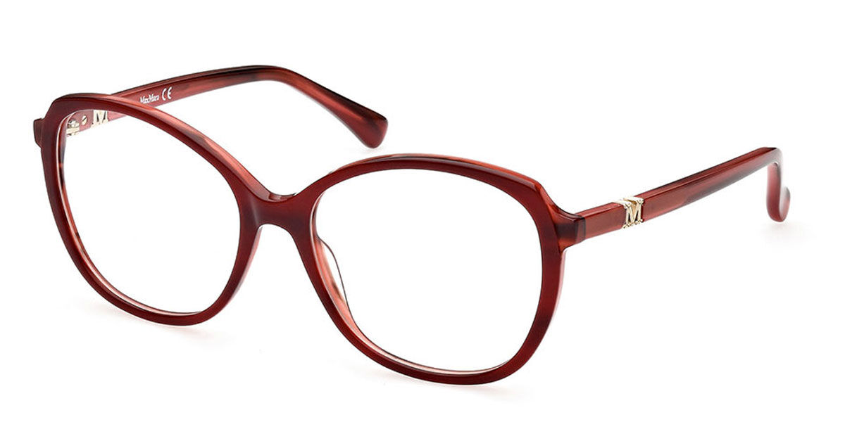 Max Mara MM5052 071 Women’s Glasses Brown Size 57 - Free Lenses - HSA/FSA Insurance - Blue Light Block Available