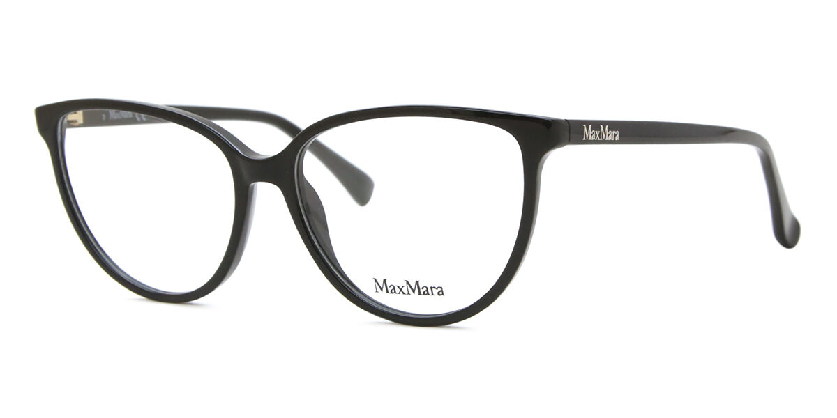 【送料&関税込】Max Mara Mm1420 Glasses Max Mara MM 1356 Black & Gold 807 Plastic Optical Eyeglasses
