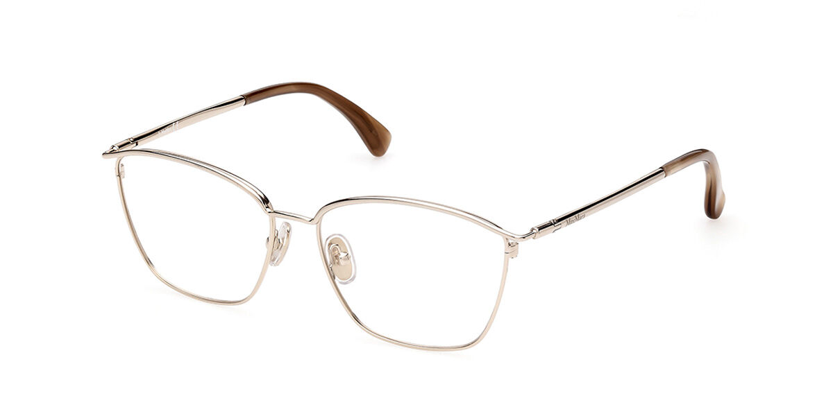 Photos - Glasses & Contact Lenses Max Mara MM5056 032 Women's Eyeglasses Gold Size 54  (Frame Only)