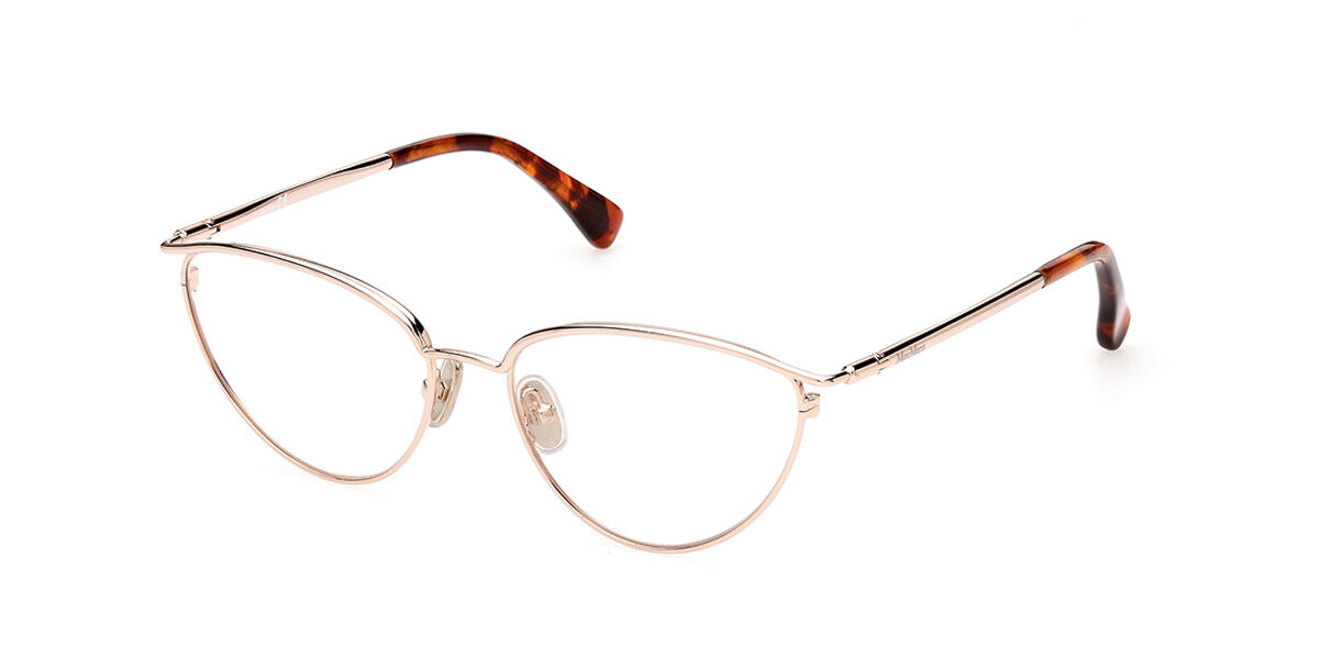Photos - Glasses & Contact Lenses Max Mara MM5057 028 Women's Eyeglasses Rose-Gold Size 54 (Frame O 