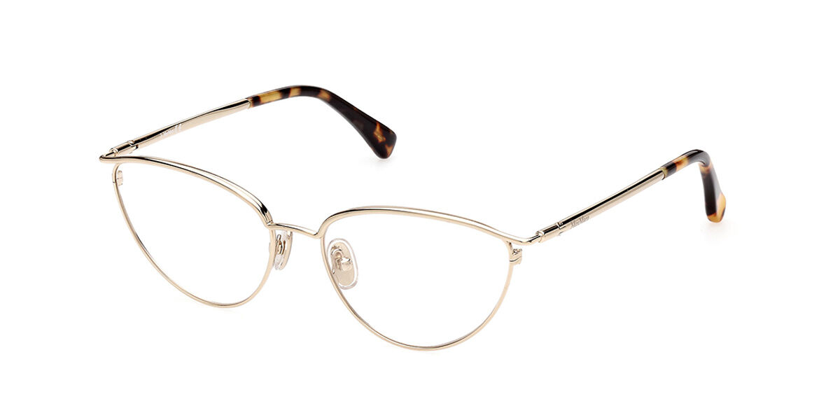 Photos - Glasses & Contact Lenses Max Mara MM5057 032 Women's Eyeglasses Gold Size 54  (Frame Only)