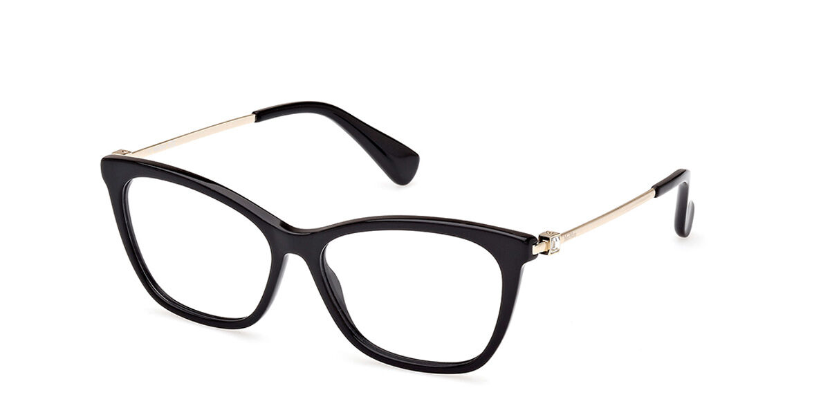 Photos - Glasses & Contact Lenses Max Mara MM5070 001 Women's Eyeglasses Black Size 54  (Frame Only)