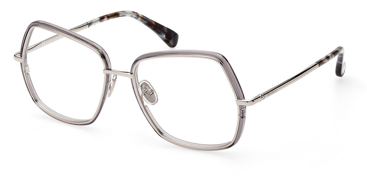 Photos - Glasses & Contact Lenses Max Mara MM5076 016 Women's Eyeglasses Silver Size 55 (Frame Only 