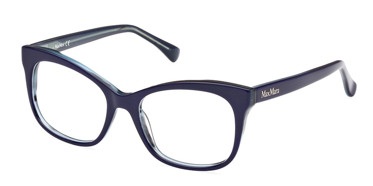 Photos - Glasses & Contact Lenses Max Mara MM5094 090 Women's Eyeglasses Blue Size 52  (Frame Only)