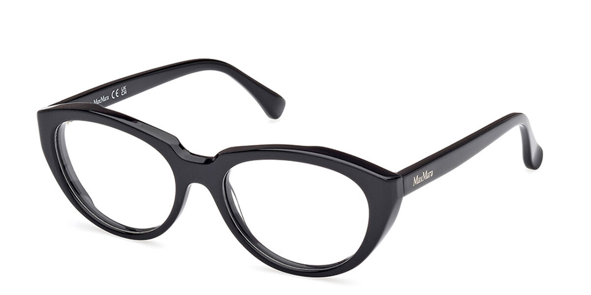 Photos - Glasses & Contact Lenses Max Mara MM5113 001 Women's Eyeglasses Black Size 53  (Frame Only)