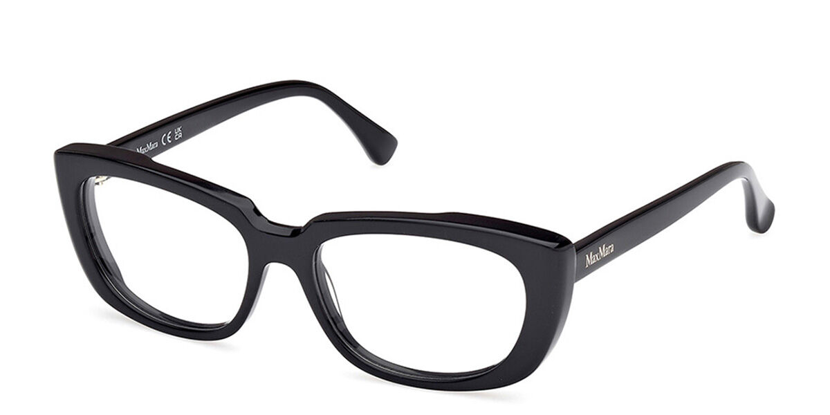 Photos - Glasses & Contact Lenses Max Mara MM5114 001 Women's Eyeglasses Black Size 54  (Frame Only)