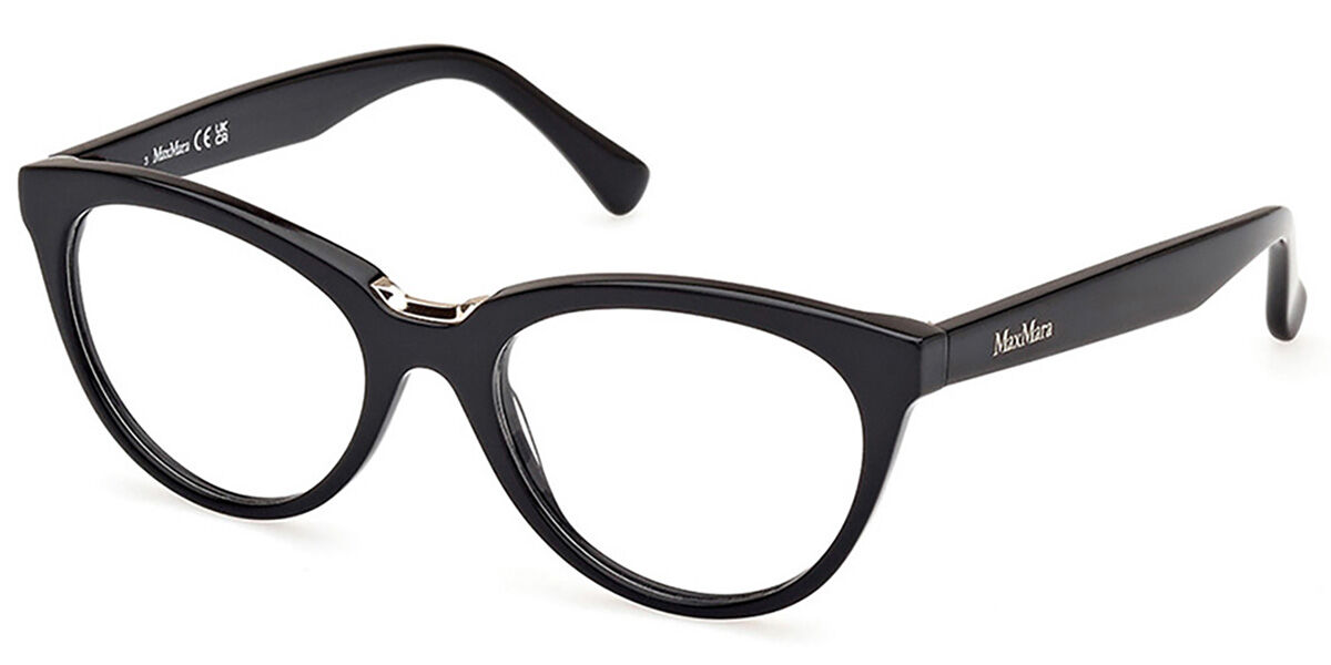Photos - Glasses & Contact Lenses Max Mara MM5132 1 Women's Eyeglasses Black Size 53   (Frame Only)