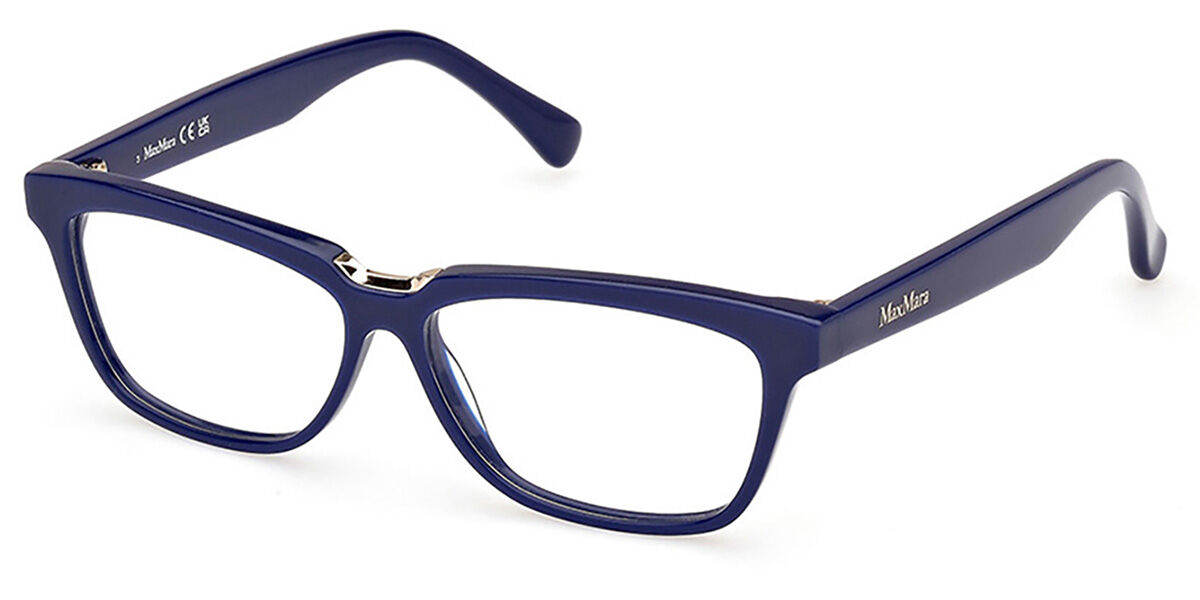 Photos - Glasses & Contact Lenses Max Mara MM5133 90 Women's Eyeglasses Blue Size 54   (Frame Only)