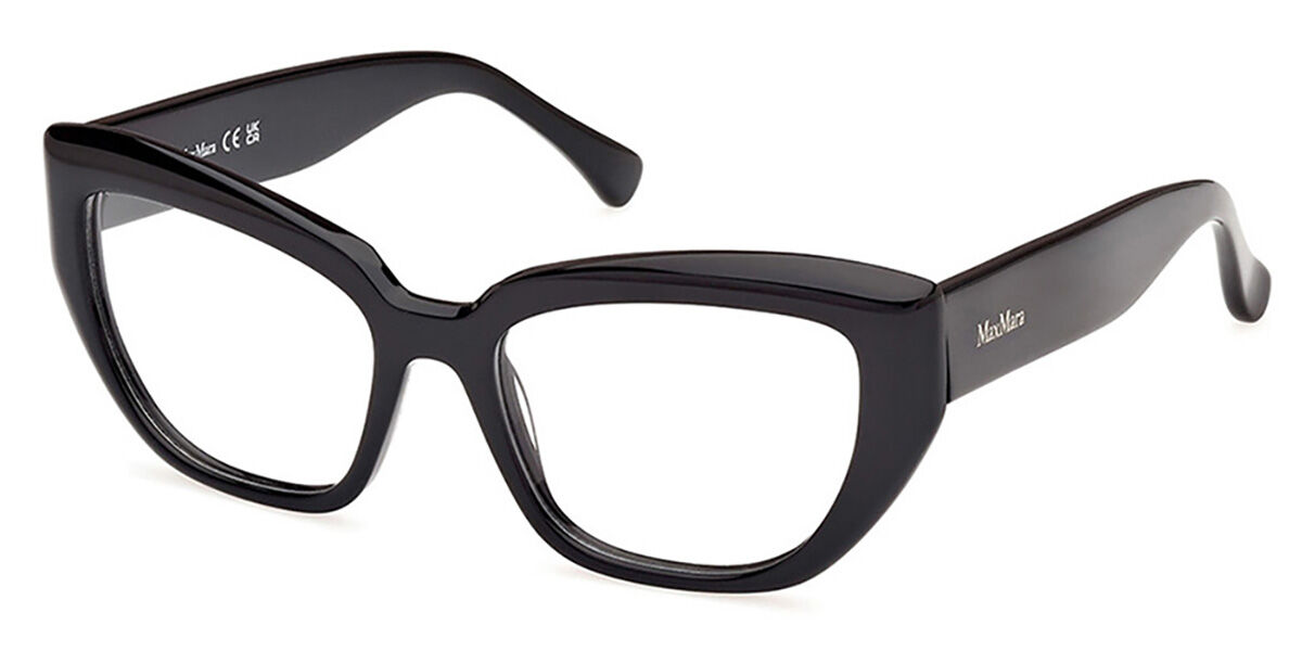 Photos - Glasses & Contact Lenses Max Mara MM5135 1 Women's Eyeglasses Black Size 53   (Frame Only)