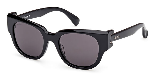Max Mara MM0138 With Clip On 01A Shiny Black Eyeglasses  display picture 2