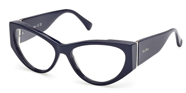 Max Mara MM5174 090 Shiny Blue Eyeglasses | SmartBuyGlasses US display picture 1