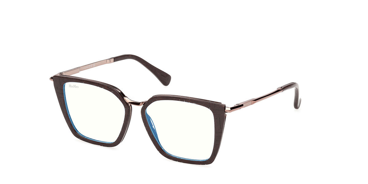 Max Mara MM5151-B 050 Blu-Light Block Occhiali da Vista Marroni per Donna (Solo Montatura)