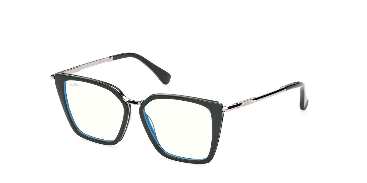 Max Mara MM5151-B 090 Blu-Light Block Occhiali da Vista Verdi per Donna (Solo Montatura)