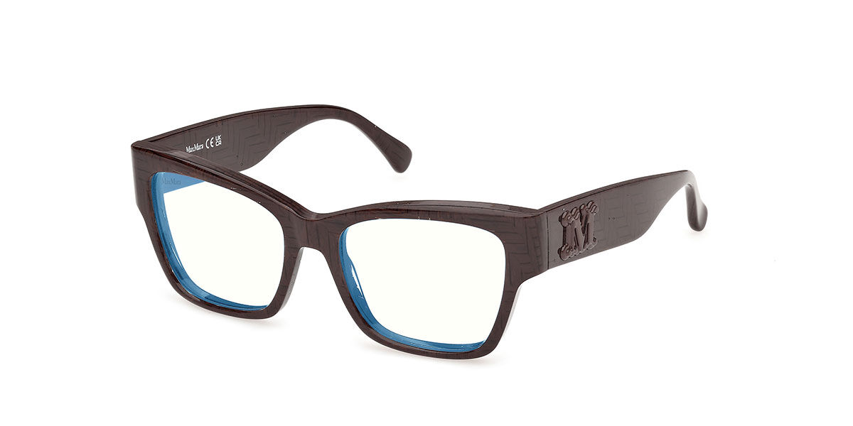 Max Mara MM5251-B 050 Blu-Light Block Occhiali da Vista Marroni per Donna (Solo Montatura)