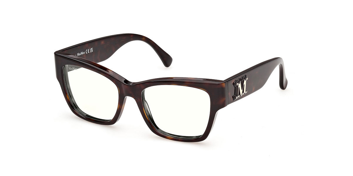 Max Mara MM5251-B 052 Blu-Light Block Occhiali da Vista Tartarugatishell per Donna (Solo Montatura)