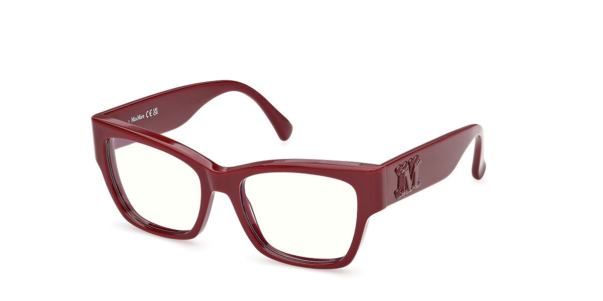 Max Mara MM5251-B 069 Blu-Light Block Occhiali da Vista Borgogna per Donna (Solo Montatura)
