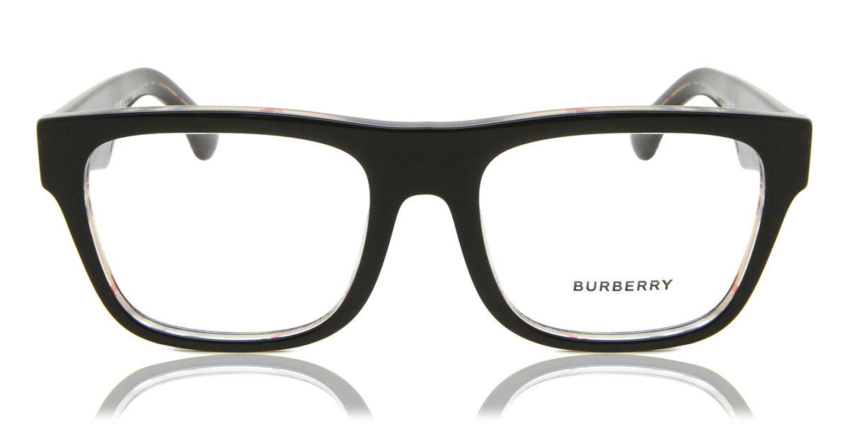 Burberry BE2411 4121 Glasses Black On Vintage Checkered Pattern SmartBuyGlasses India