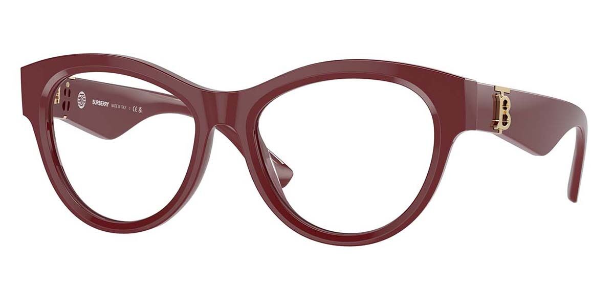 Burberry BE2404F Asian Fit 4119 Womens Glasses Burgundy Size - Free Lenses - HSA/FSA Insurance - Blue Light Block Available
