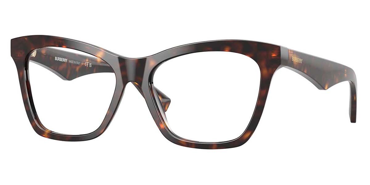 Burberry BE2416F Asian Fit 3002 52 Sköldpaddemönstradeshell Glasögon (Endast Båge) Kvinna