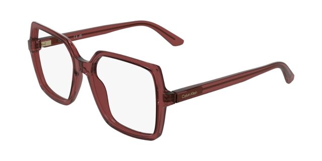 Calvin Klein CK25547 606 Transparent Brick Red Eyeglasses 