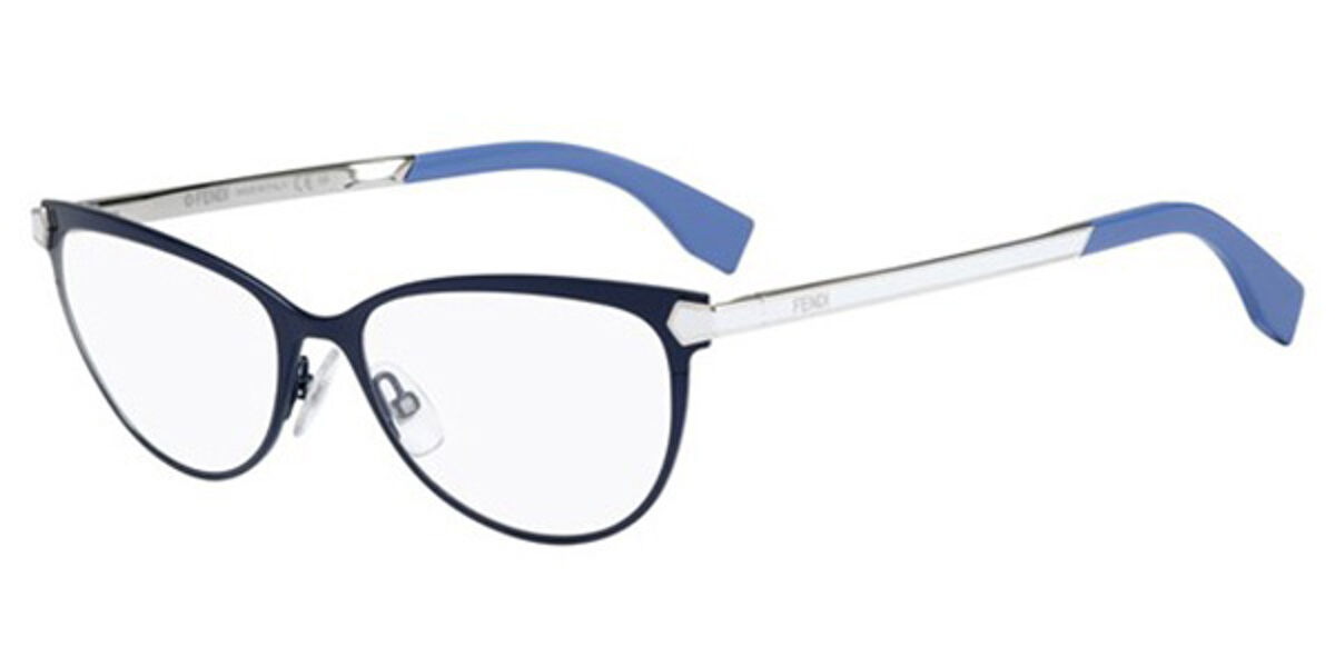 Fendi FF 0024 2JOURS 7WD Eyeglasses in Blue Palladium White ...