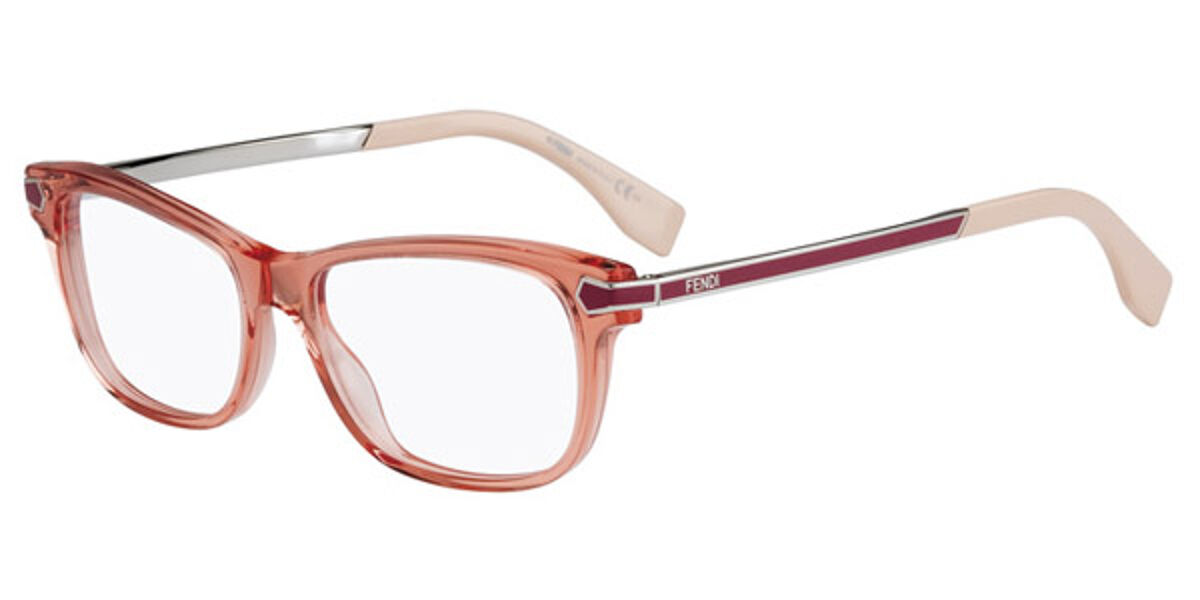 Fendi FF 0037 2JOURS RXF Eyeglasses in Coral Palladium Burgundy ...