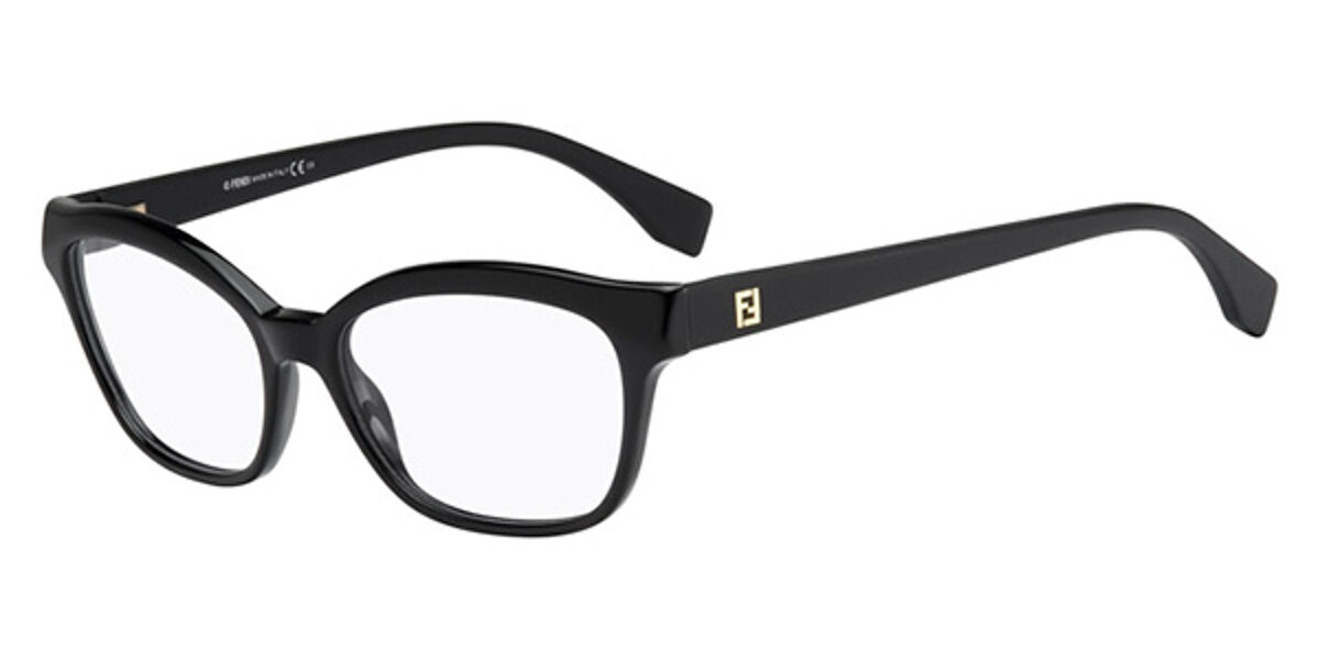 Fendi FF 0046 MICROLOGO 64H Eyeglasses in Black | SmartBuyGlasses USA