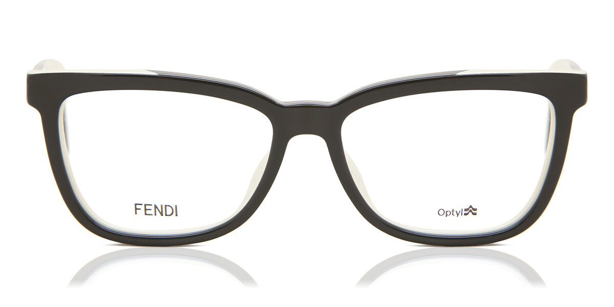 Fendi FF 0122 MG4 Eyeglasses in Black Cream | SmartBuyGlasses USA
