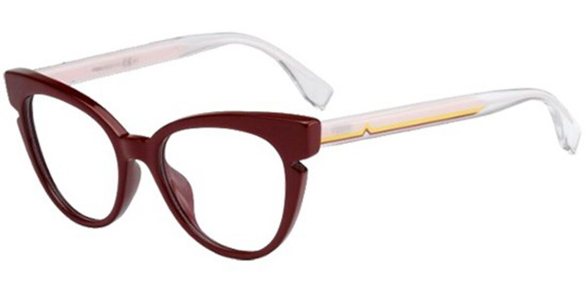 Fendi FF 0134 FENDI LINES N7F Eyeglasses in Red | SmartBuyGlasses USA