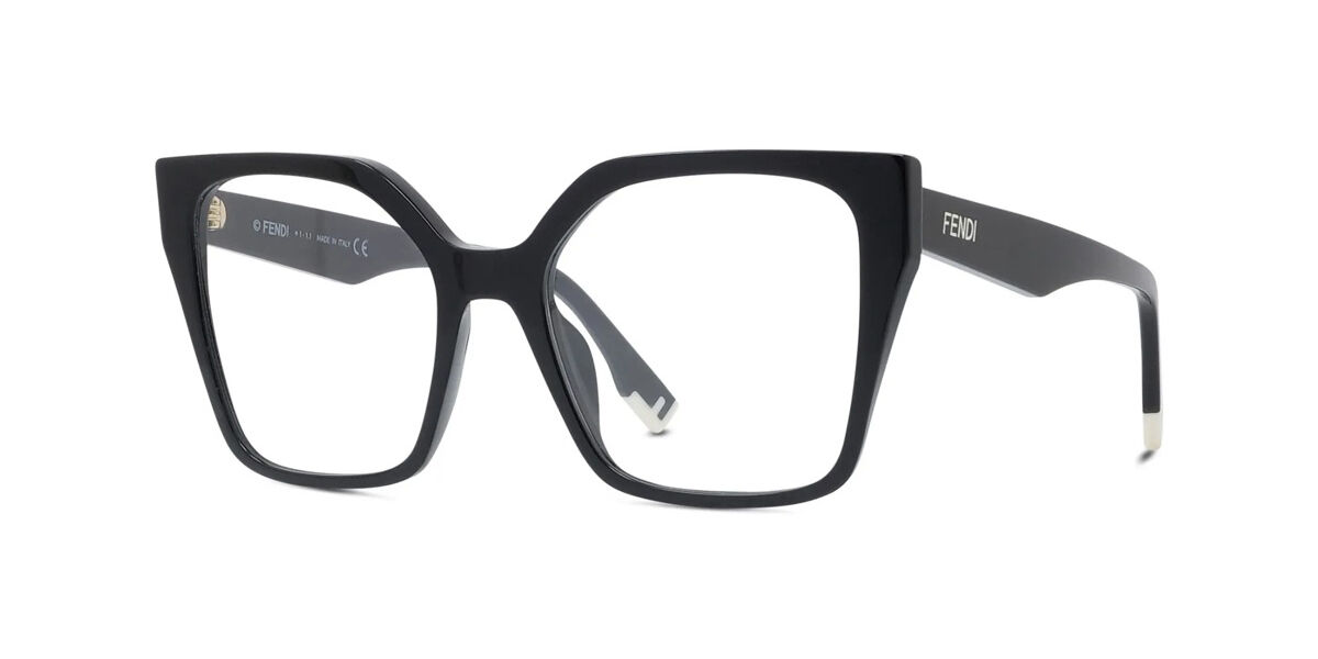 Fendi Fe50002i Women's Glasses, Black, Size 54
