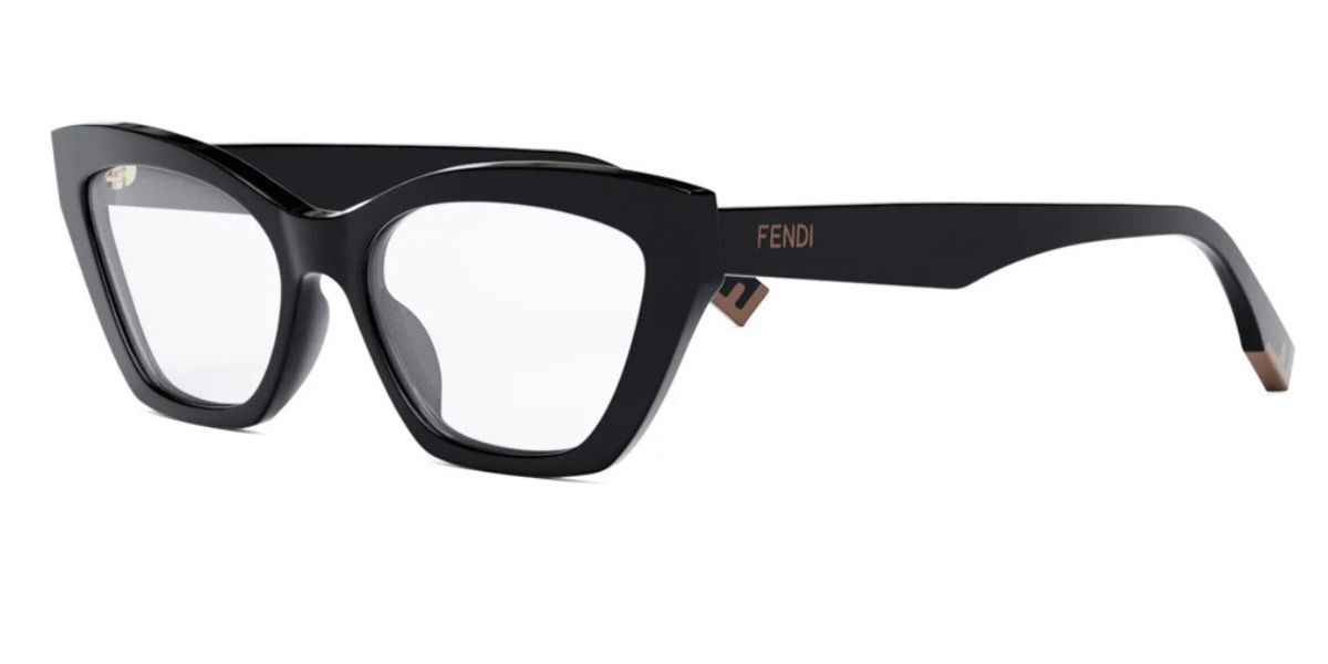 Fendi Fe50067i Women's Glasses, Black, Size 54
