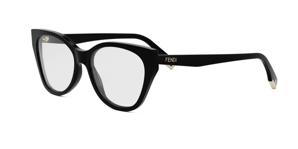 Fendi Fe50120i Women's Glasses, Black, Size 54