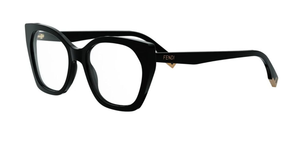 Fendi Fe50136i Women's Glasses, Black, Size 53