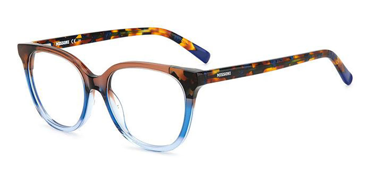 Photos - Glasses & Contact Lenses Missoni MIS 0100 IPA Women's Eyeglasses Blue Size 53  (Frame Only)