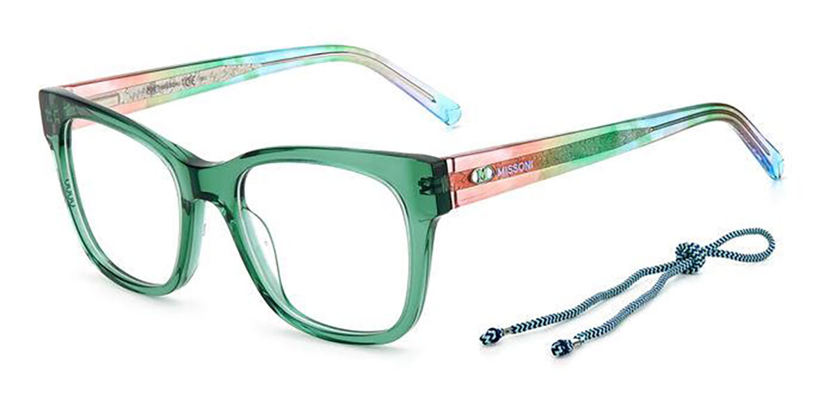 Photos - Glasses & Contact Lenses Missoni MMI 0128 6HO Women's Eyeglasses Green Size 50  (Frame Only)