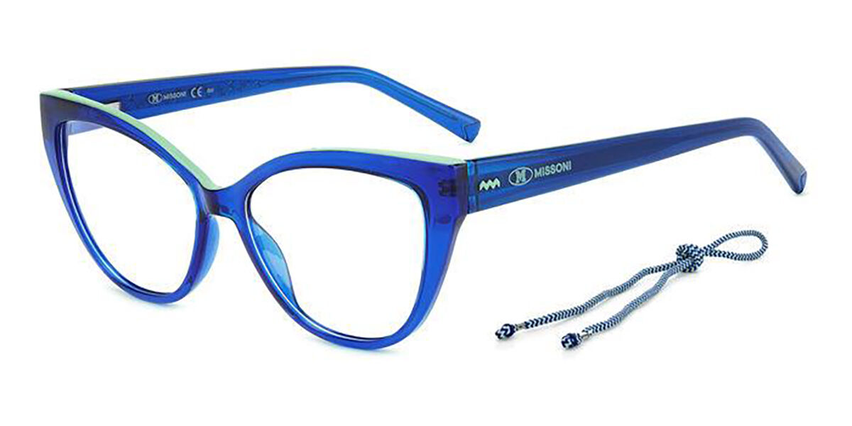 Photos - Glasses & Contact Lenses Missoni MMI 0137 PJP Women's Eyeglasses Blue Size 54  (Frame Only)