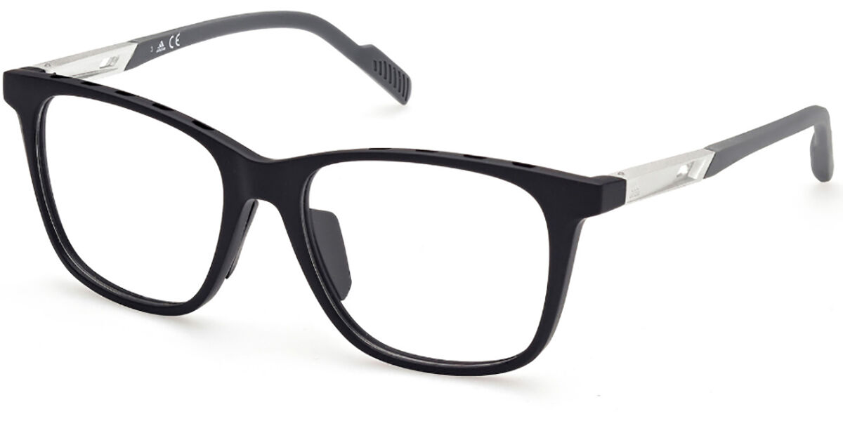 Photos - Glasses & Contact Lenses Adidas SP5012 002 Men's Eyeglasses Black Size 55  - Blu (Frame Only)
