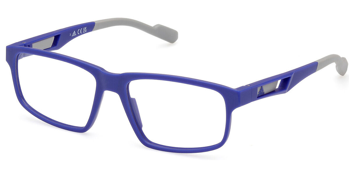 Photos - Glasses & Contact Lenses Adidas SP5055 092 Men's Eyeglasses Blue Size 55  - Blue (Frame Only)