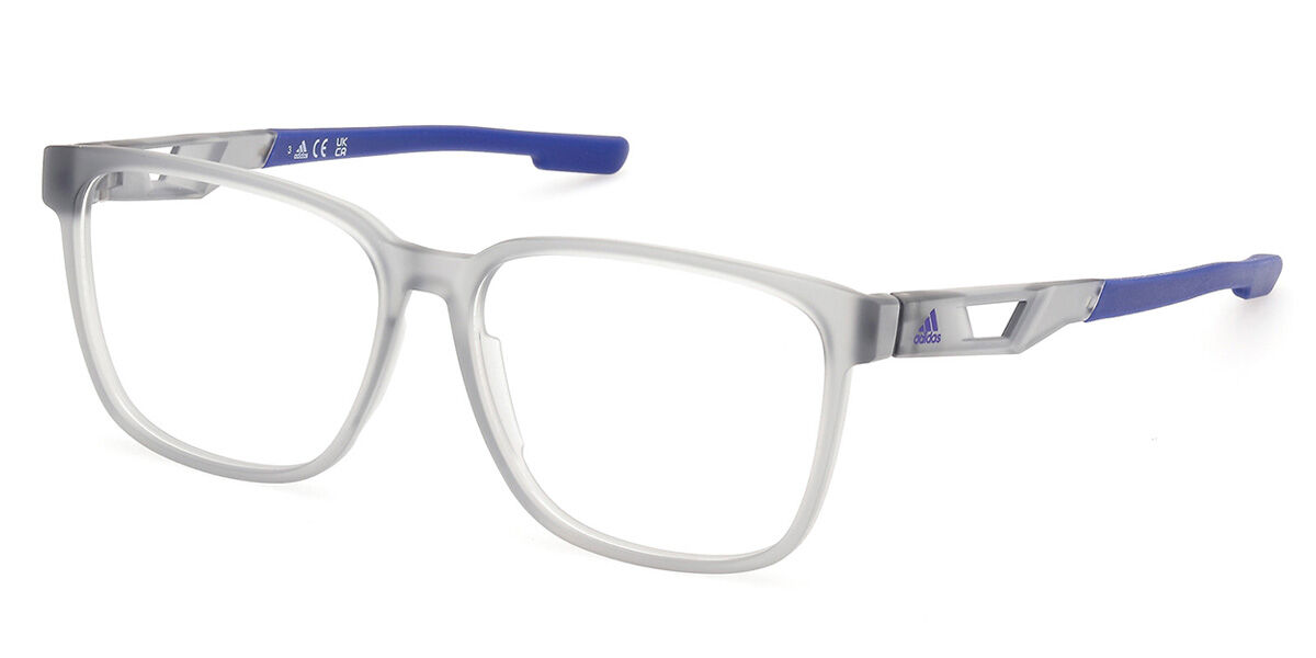 Photos - Glasses & Contact Lenses Adidas SP5073 020 Men's Eyeglasses Grey Size 56  - Blue (Frame Only)