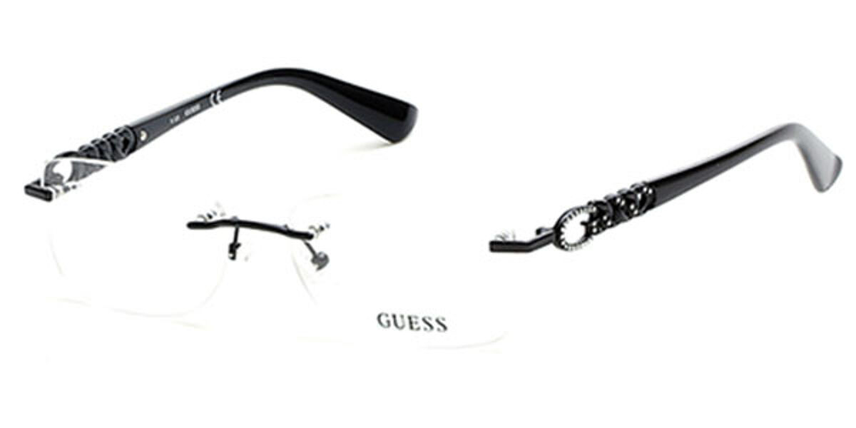 Guess Gu 2578 002 Eyeglasses In Black Smartbuyglasses Usa 