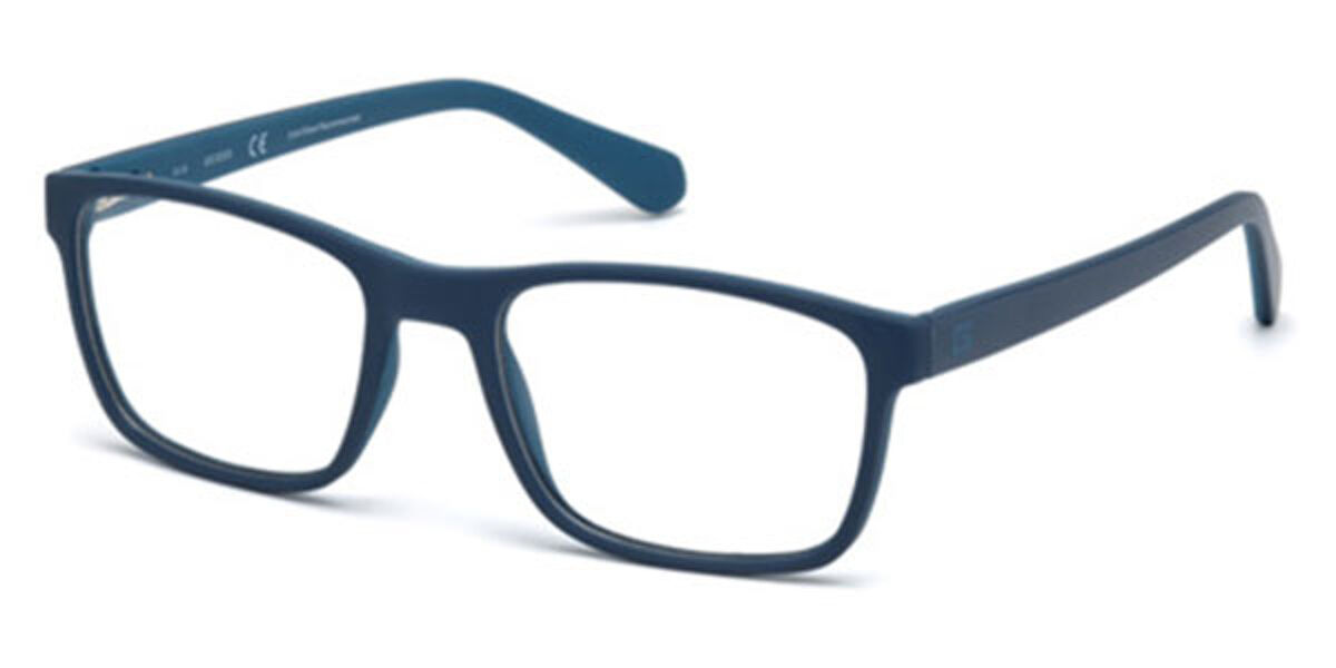 Guess GU1908 091 Eyeglasses in Matte Blue | SmartBuyGlasses USA