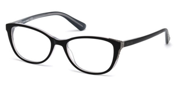 black guess eyeglasses