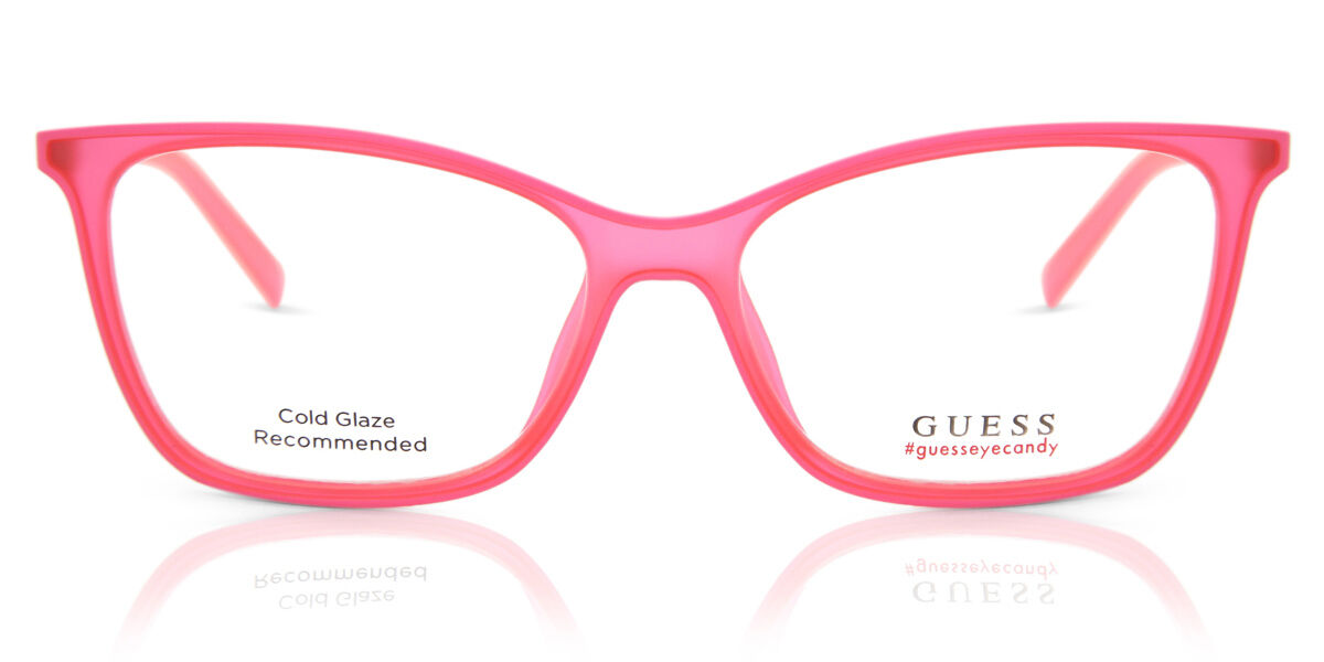 pink guess eyeglass frames