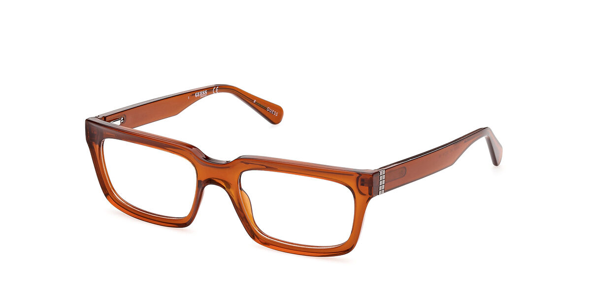 Photos - Glasses & Contact Lenses GUESS GU8253 045 Men's Eyeglasses Brown Size 53  - Blue (Frame Only)