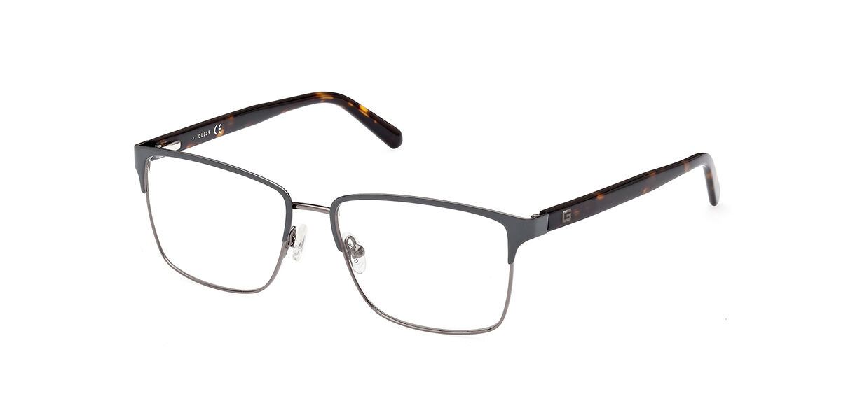 Photos - Glasses & Contact Lenses GUESS GU50070 020 Men's Eyeglasses Grey Size 54  - Blue (Frame Only)